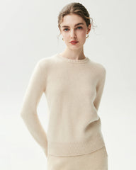 Basic-Pullover aus 100 % Kaschmir mit Rundhalsausschnitt