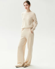 Basic-Pullover aus 100 % Kaschmir mit Rundhalsausschnitt