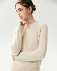 Basic-Pullover aus 100 % Kaschmir mit Rundhalsausschnitt
