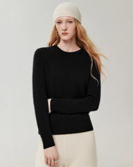Basic-Pullover aus 100 % Kaschmir mit Rundhalsausschnitt