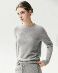Basic-Pullover aus 100 % Kaschmir mit Rundhalsausschnitt