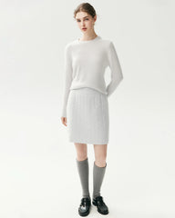 Basic-Pullover aus 100 % Kaschmir mit Rundhalsausschnitt
