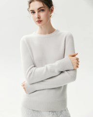 Basic-Pullover aus 100 % Kaschmir mit Rundhalsausschnitt
