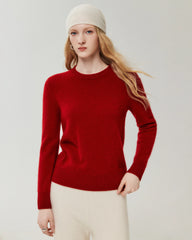 Basic-Pullover aus 100 % Kaschmir mit Rundhalsausschnitt