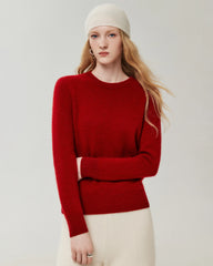 Basic-Pullover aus 100 % Kaschmir mit Rundhalsausschnitt