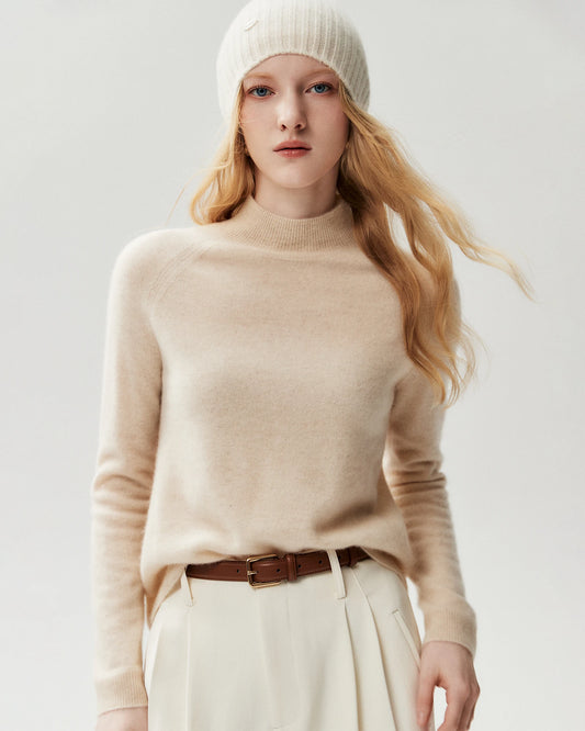 Pullover aus 100 % Kaschmir mit klassischem Stehkragen