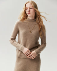 Pullover aus 100 % Kaschmir mit klassischem Stehkragen