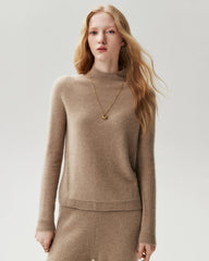 Pullover aus 100 % Kaschmir mit klassischem Stehkragen