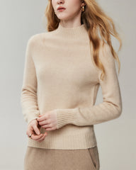 Pullover aus 100 % Kaschmir mit Trichterkragen
