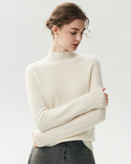 Pullover aus 100 % Kaschmir mit Trichterkragen