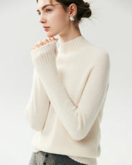Pullover aus 100 % Kaschmir mit Trichterkragen