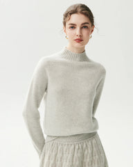 Pullover aus 100 % Kaschmir mit Trichterkragen