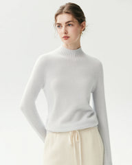 Pullover aus 100 % Kaschmir mit Trichterkragen