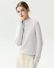 Pullover aus 100 % Kaschmir mit Trichterkragen