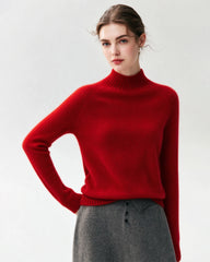 Pullover aus 100 % Kaschmir mit Trichterkragen