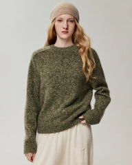 Oversize-Pullover aus 100 % Kaschmir mit Sattelschultern