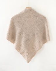 Dreieckstuch aus 100 % Kaschmir mit Pointelle-Strickmuster