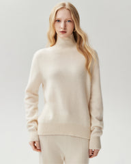 Lockerer Rollkragenpullover aus 100 % Kaschmir