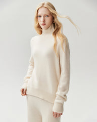 Lockerer Rollkragenpullover aus 100 % Kaschmir