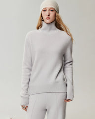 Lockerer Rollkragenpullover aus 100 % Kaschmir