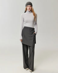 Rollkragenpullover aus 100 % Kaschmir mit Rippstrick
