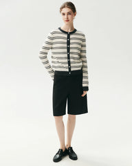 Cardigan aus 100 % Kaschmir mit Streifenmuster