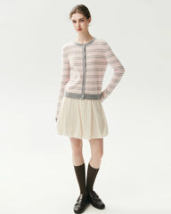 Cardigan aus 100 % Kaschmir mit Streifenmuster