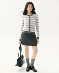 Cardigan aus 100 % Kaschmir mit Streifenmuster
