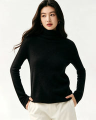 Pullover aus 100 % reinem Kaschmir mit Stehkragen