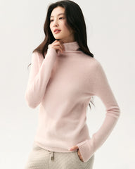 Pullover aus 100 % reinem Kaschmir mit Stehkragen