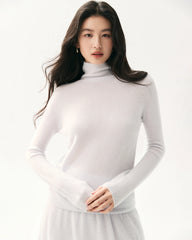 Pullover aus 100 % reinem Kaschmir mit Stehkragen