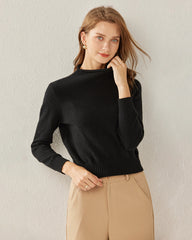 Strickpullover mit Halbkragen für Frauen aus 100% reinem Kaschmir
