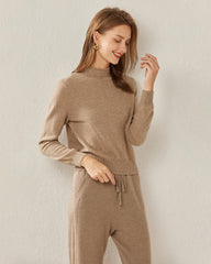 Strickpullover mit Halbkragen für Frauen aus 100% reinem Kaschmir