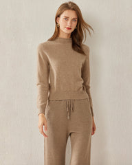 Strickpullover mit Halbkragen für Frauen aus 100% reinem Kaschmir