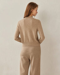 Strickpullover mit Halbkragen für Frauen aus 100% reinem Kaschmir
