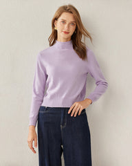 Strickpullover mit Halbkragen für Frauen aus 100% reinem Kaschmir