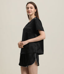 Damen 100% Seiden Kurz-Pyjama Set