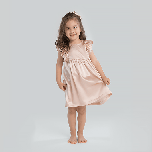 Süßer Unifarbener Seidenrock für Mädchen