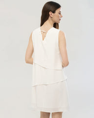 19 Momme Seidenkleid in A-Linie mit Lagen-Design
