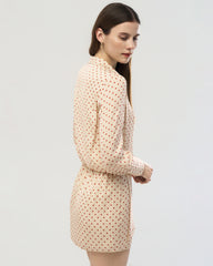 19 Momme Seiden Bodycon-Minikleid mit Polka Dots