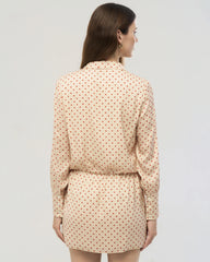 19 Momme Seiden Bodycon-Minikleid mit Polka Dots