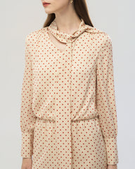 19 Momme Seiden Bodycon-Minikleid mit Polka Dots