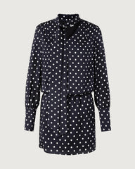 19 Momme Seiden Bodycon-Minikleid mit Polka Dots