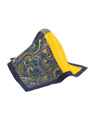 Männer klassisches Taschentuch mit goldenem Druckmuster und Patchwork-Design
