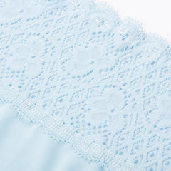 Seiden-Unterhose mit hoher Taille, Häkelspitze und Strickmuster