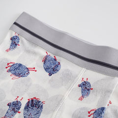 Seiden-Boxer-Shorts für Herren mit Gemäldedesign