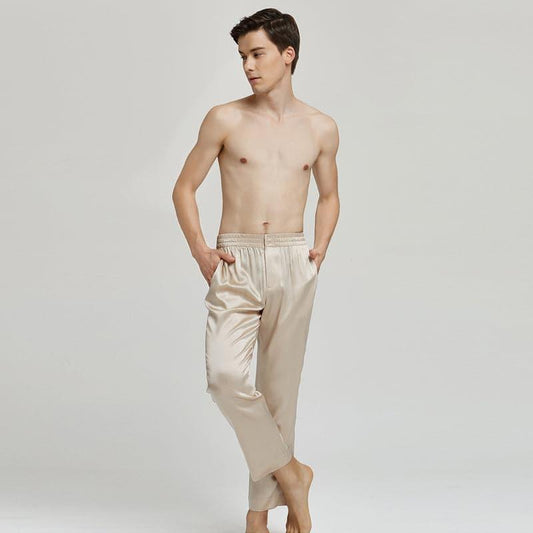 Herren Seiden Schlafanzughose