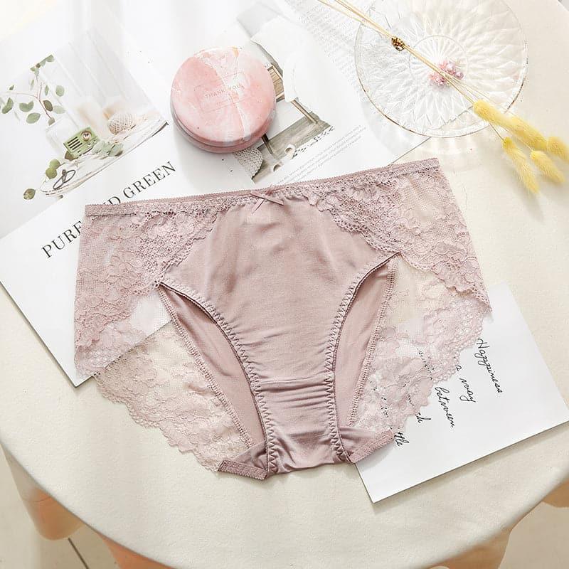 Sexy Lace Comfortable Silk Panties - Daisysilk