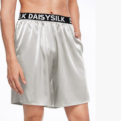 Daisysilk Print Seiden-Boxershorts für Herren