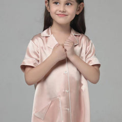 Seiden-Blusen-Schlafkleid für Mädchen